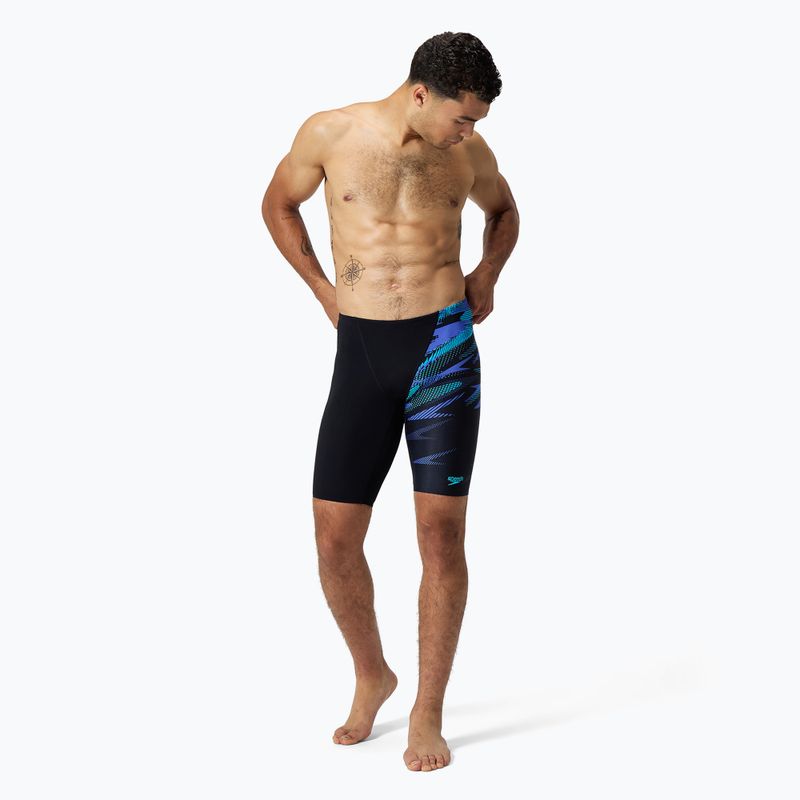 Speedo jammer da bagno da uomo HyperBoom V-Cut Jammer nero/cobalto pop 2
