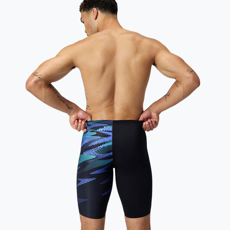 Speedo jammer da bagno da uomo HyperBoom V-Cut Jammer nero/cobalto pop 3