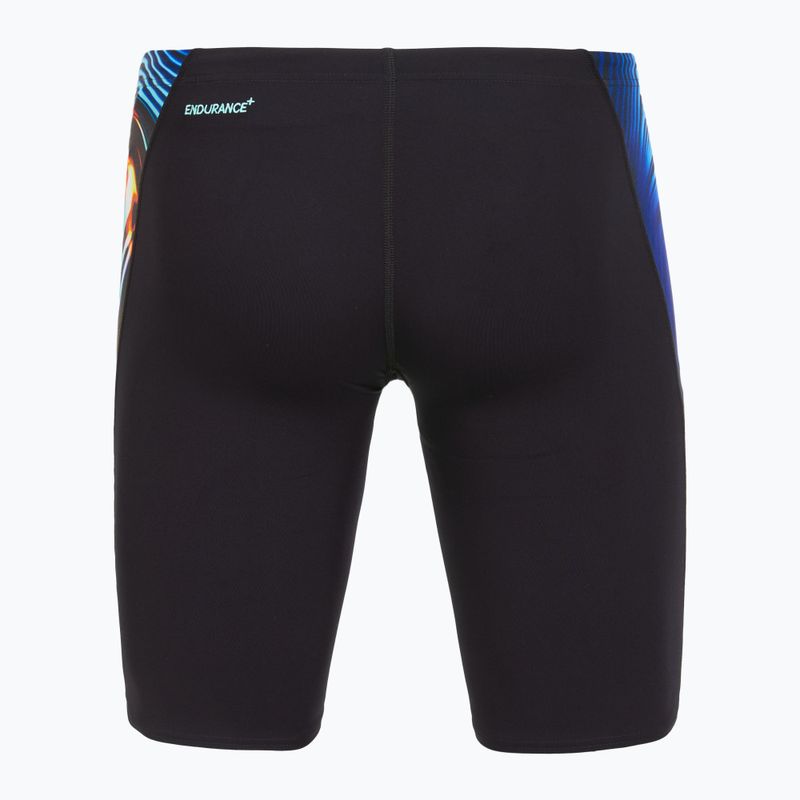 Speedo Placement Digital V-Cut Jammer da uomo, costume da bagno lava blur/speedo nero 2