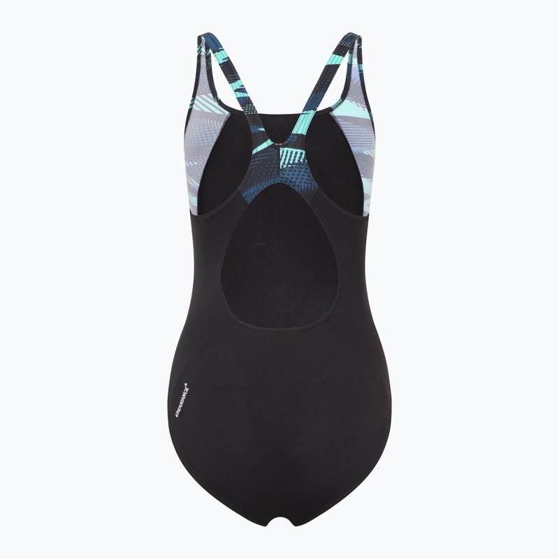Costume intero Speedo da donna HyperBoom Splice Muscleback verde scuro 2