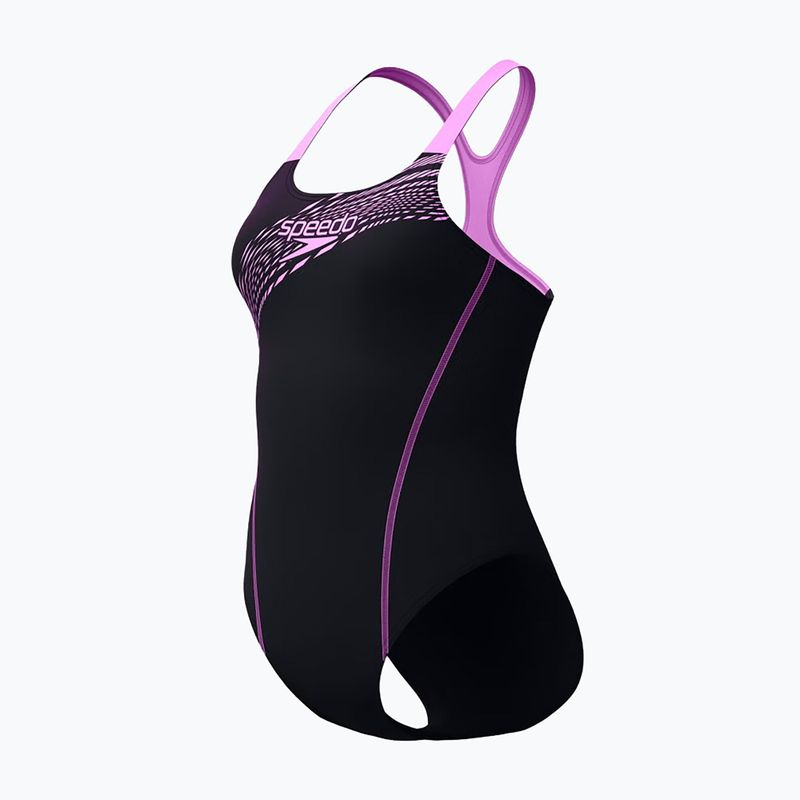 Costume da bagno intero da donna Speedo Medley Logo Medalist neon violet 3
