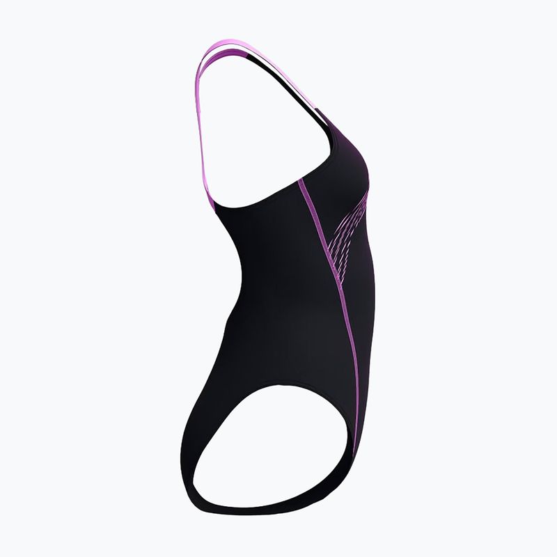Costume da bagno intero da donna Speedo Medley Logo Medalist neon violet 4