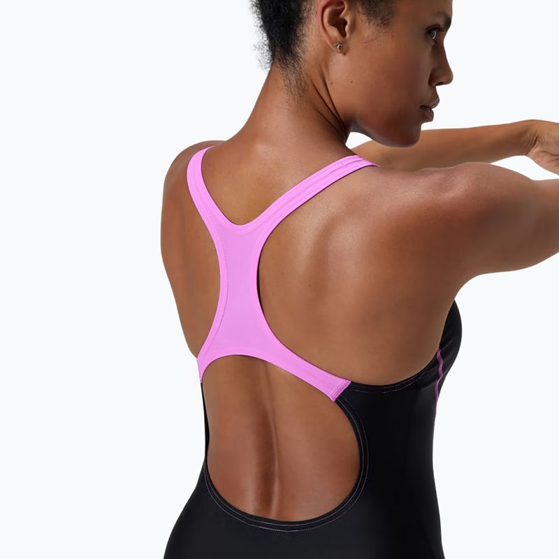 Costume da bagno intero da donna Speedo Medley Logo Medalist neon violet 10