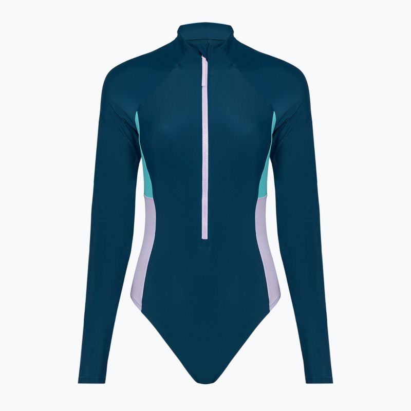 Speedo costume da bagno intero donna Zip Colorblock verde scuro