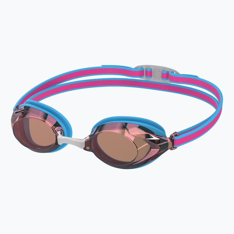 Occhialini da nuoto Speedo Vanquisher 3.0 Mirror per bambini picton blu/vermiglio/oro a specchio