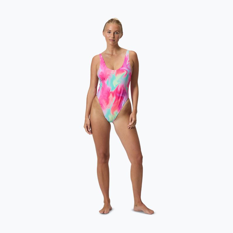 Costume da bagno intero donna Speedo Flu3nte Printed Convertible coral sands 6
