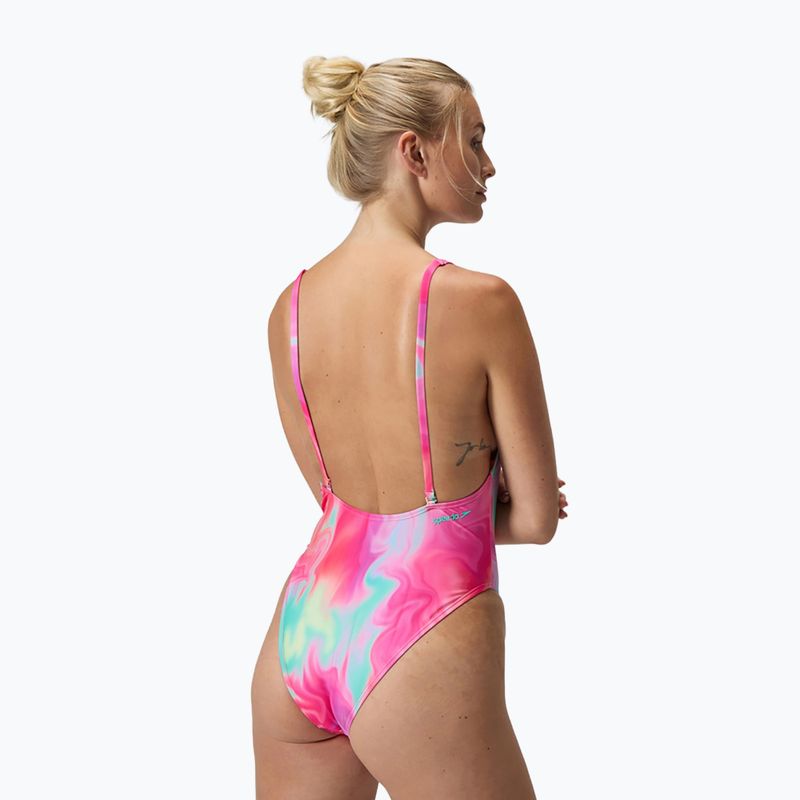 Costume da bagno intero donna Speedo Flu3nte Printed Convertible coral sands 7