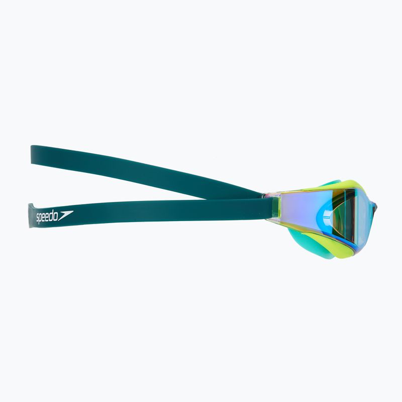 Occhiali da nuoto Speedo Fastskin Hyper Elite Mirror iper giallo/acciaio/smeraldo a specchio 3