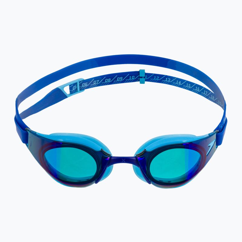 Occhialini da nuoto Speedo Fastskin Hyper Elite Mirror per bambini blu picton / cobalto / iris 2
