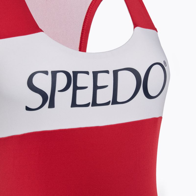Speedo Colourblock Racerback, costume intero da donna ad alto rischio rosso 3