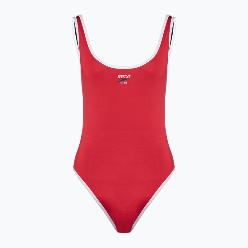 Speedo costume intero donna Solid Bound Scoop alto rischio rosso