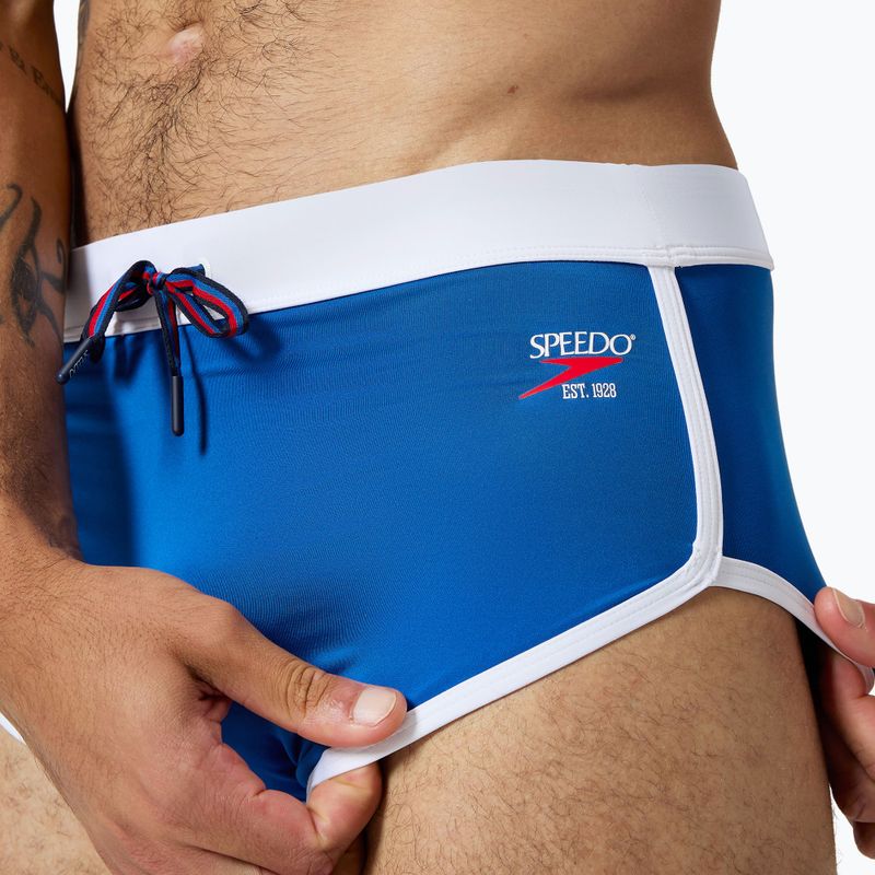 Speedo Jetstream Retro Logo Brief da uomo - costume da bagno turchese 4