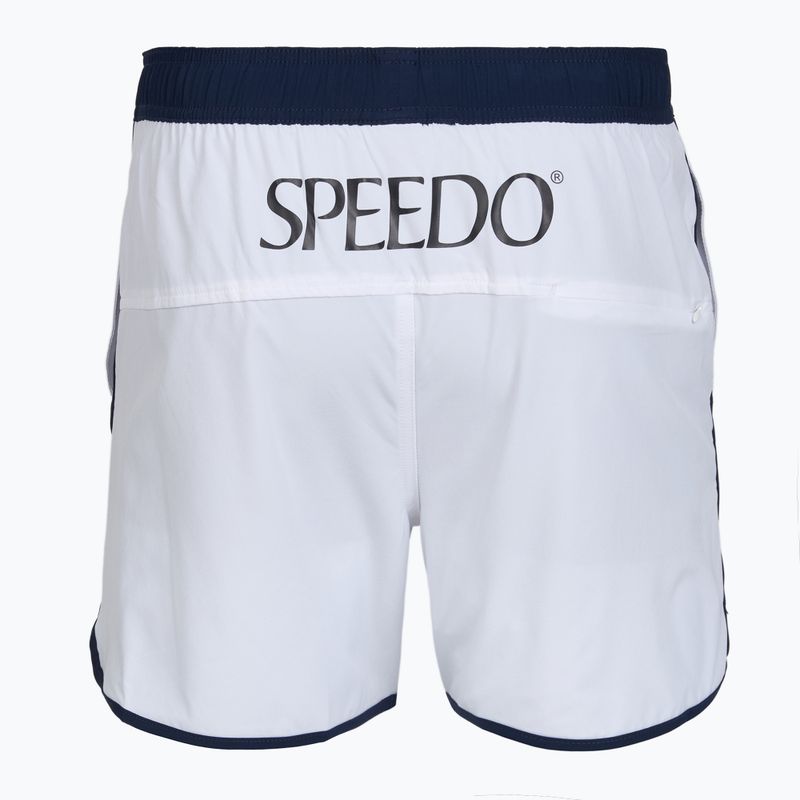 Speedo Jetstream Retro Logo Volley 16" da uomo, pantaloncini da bagno bianchi 2