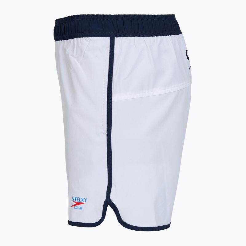 Speedo Jetstream Retro Logo Volley 16" da uomo, pantaloncini da bagno bianchi 3