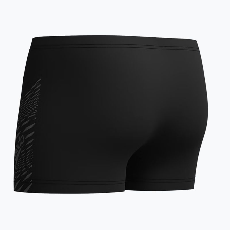 Boxer da nuoto uomo Speedo Medley Logo Aquashort black/usa charcoal 2