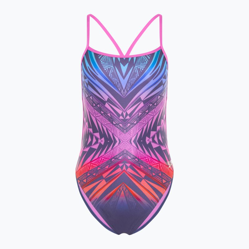 Costume intero Speedo Placement Digital Vback balance blend/hapuna blue da donna