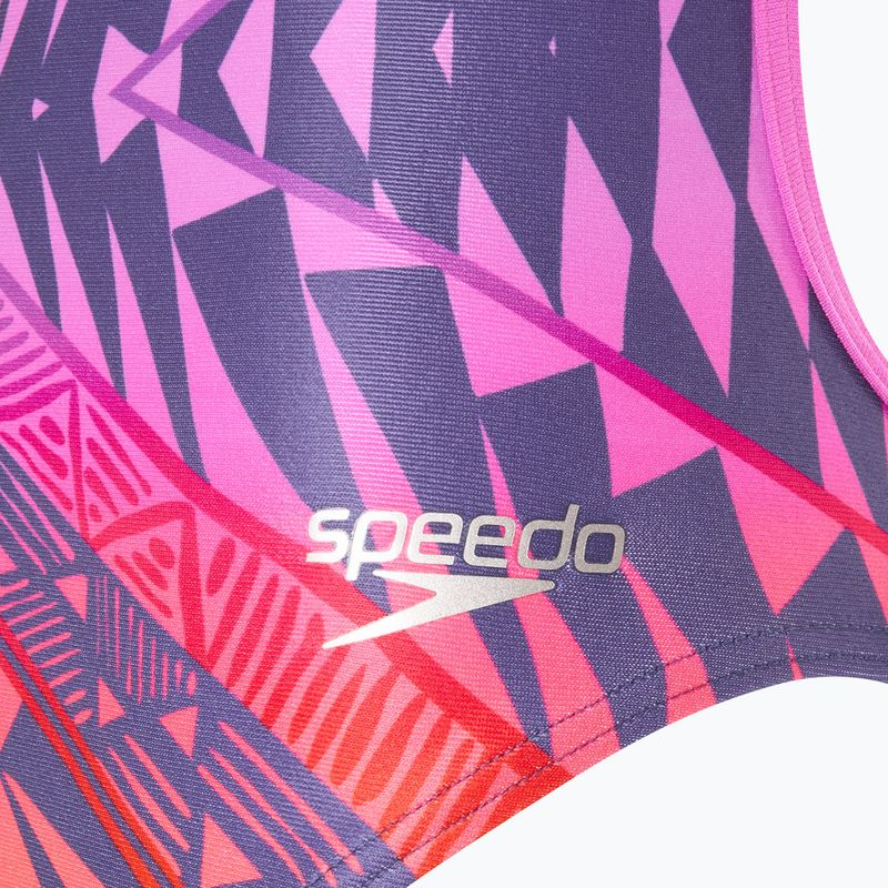 Costume intero Speedo Placement Digital Vback balance blend/hapuna blue da donna 3