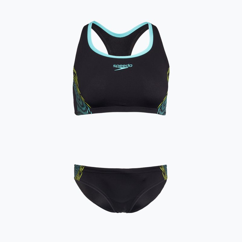 Costume da bagno a due pezzi da donna Speedo Placement iper giallo