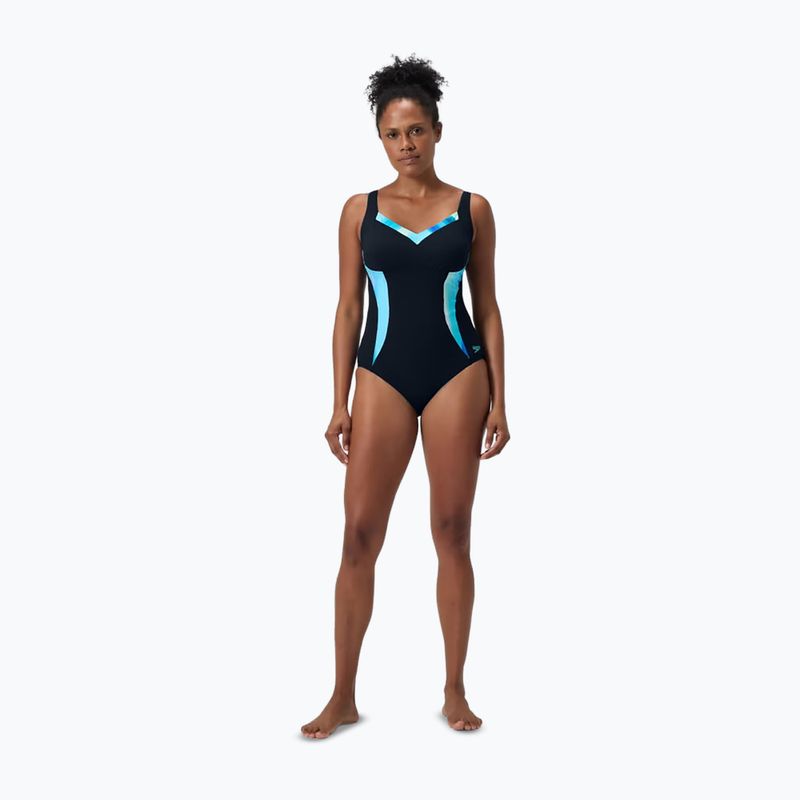 Costume da bagno intero donna Speedo Shaping Printed LunaElustre One pieces true navy/berry 2
