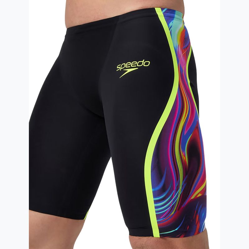 Jammer da nuoto da uomo Speedo Fastskin LZR Intent 2.0 Jammer black/molten blur/hyper yellow 5