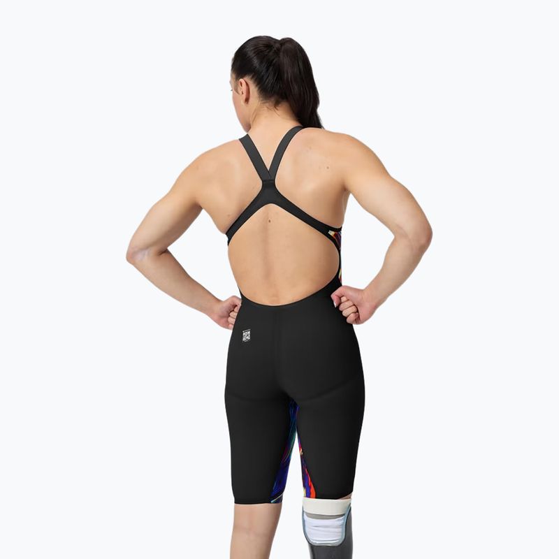 Costume da bagno intero da donna Speedo Fastskin LZR Pure Valor 2.0 Openback Kneeskin black/molten blur 3