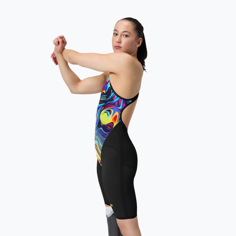 Costume da bagno intero da donna Speedo Fastskin LZR Pure Valor 2.0 Openback Kneeskin black/molten blur 4