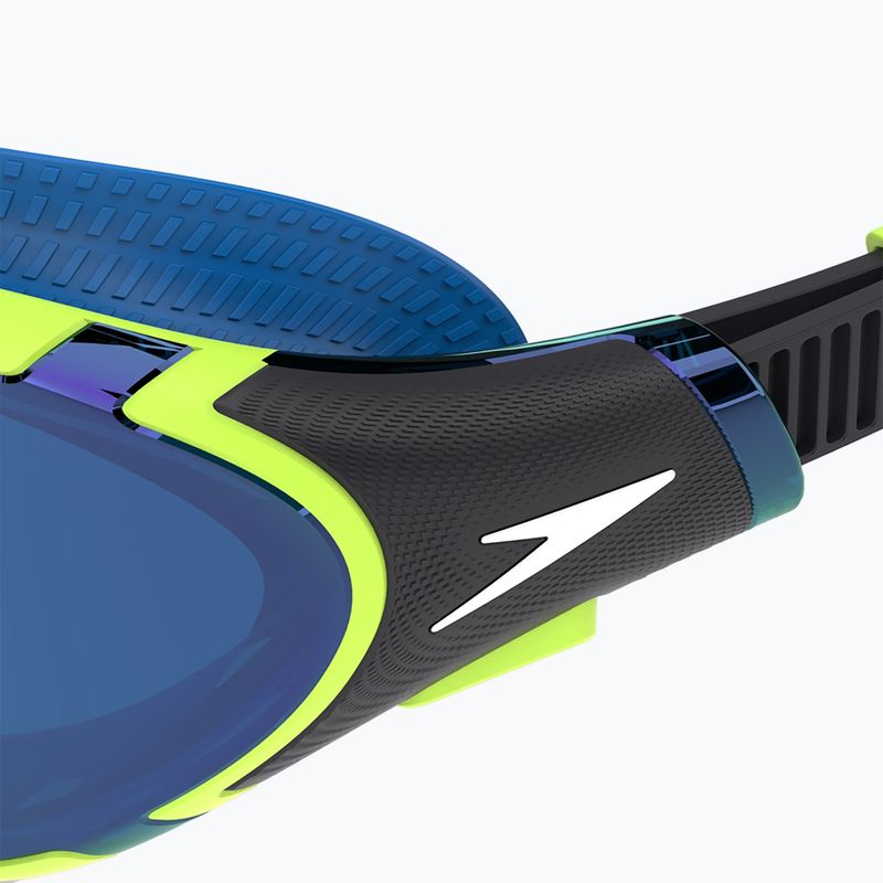 Occhiali da nuoto Speedo Biofuse 2.0 Mirror lime elettrico / cobalto / specchio iris 5