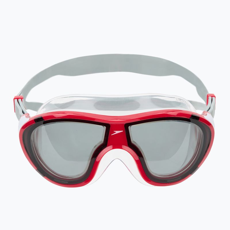 Maschera da bagno Speedo Biofuse 2.0 ad alto rischio rosso/fumo per bambini 2