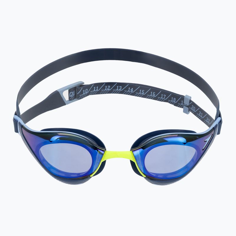Occhiali da nuoto Speedo Fastskin Pure Focus Mirror blu zucchero / fumo / specchio iris 2