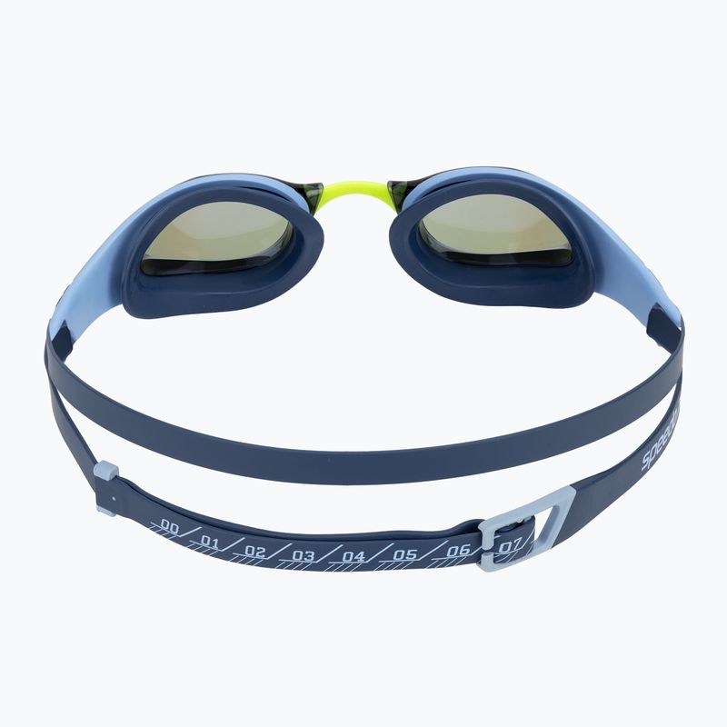 Occhiali da nuoto Speedo Fastskin Pure Focus Mirror blu zucchero / fumo / specchio iris 4
