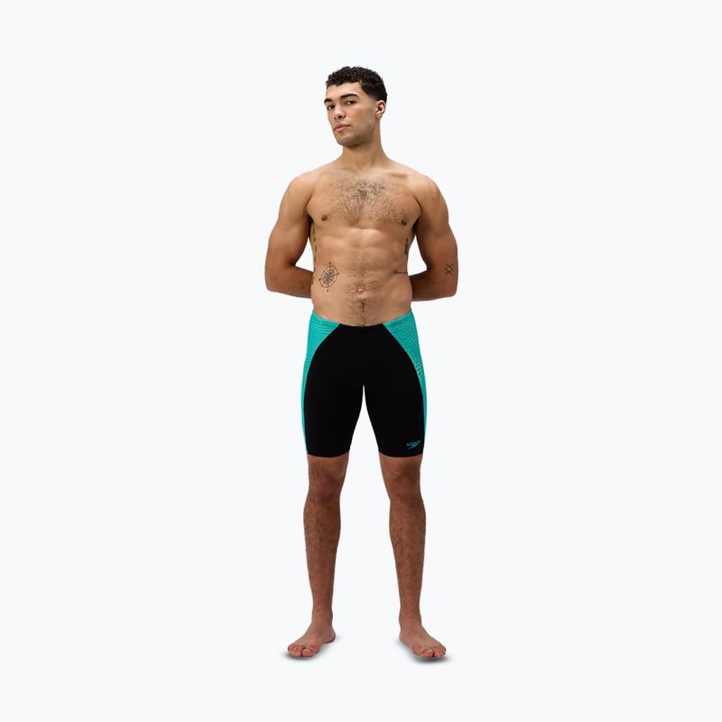 Speedo uomo Endurance+ MAX Splice Jammer nero/turchese gemma nuoto jammer 2