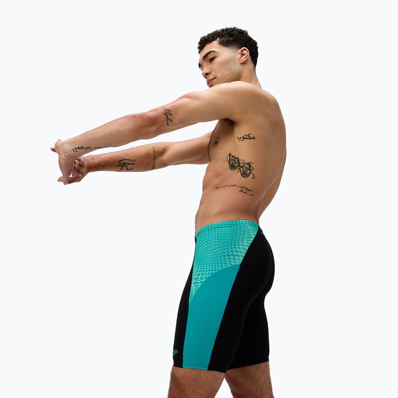 Speedo uomo Endurance+ MAX Splice Jammer nero/turchese gemma nuoto jammer 4