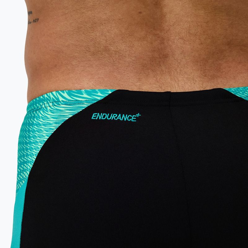 Speedo Endurance+ MAX Splice Aquashort boxer nuoto uomo nero/turchese gemma 7