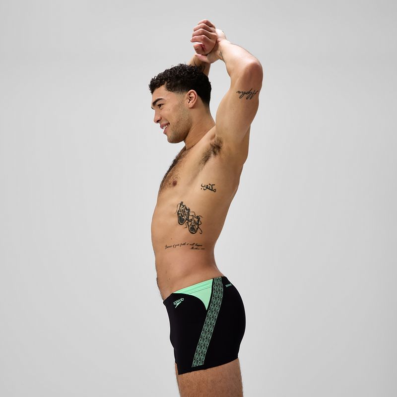 Speedo Hyper Boom Splice boxer nuoto uomo nero/verde alfa 4