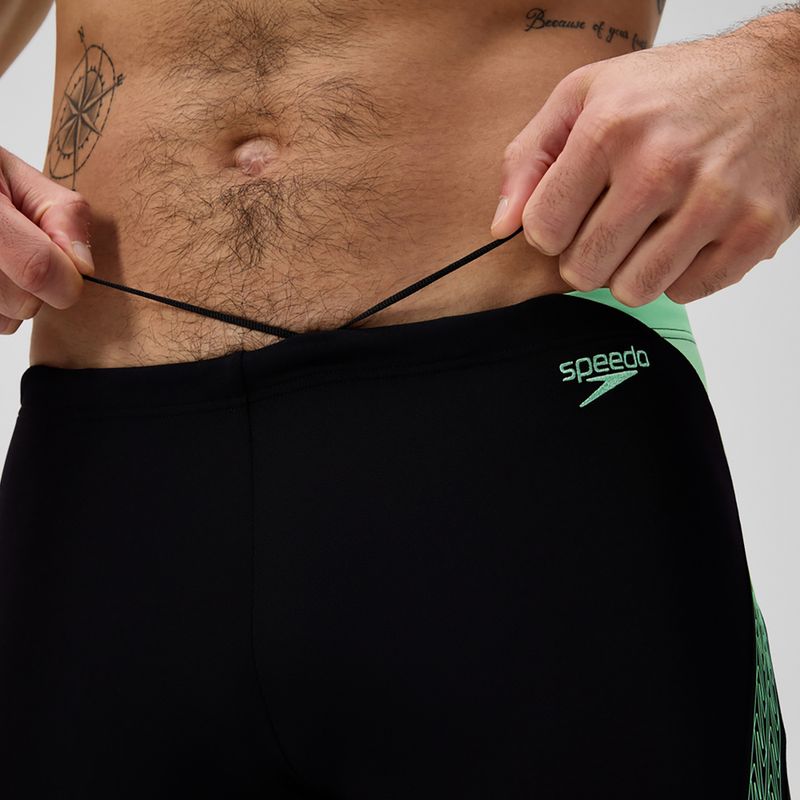 Speedo Hyper Boom Splice boxer nuoto uomo nero/verde alfa 6