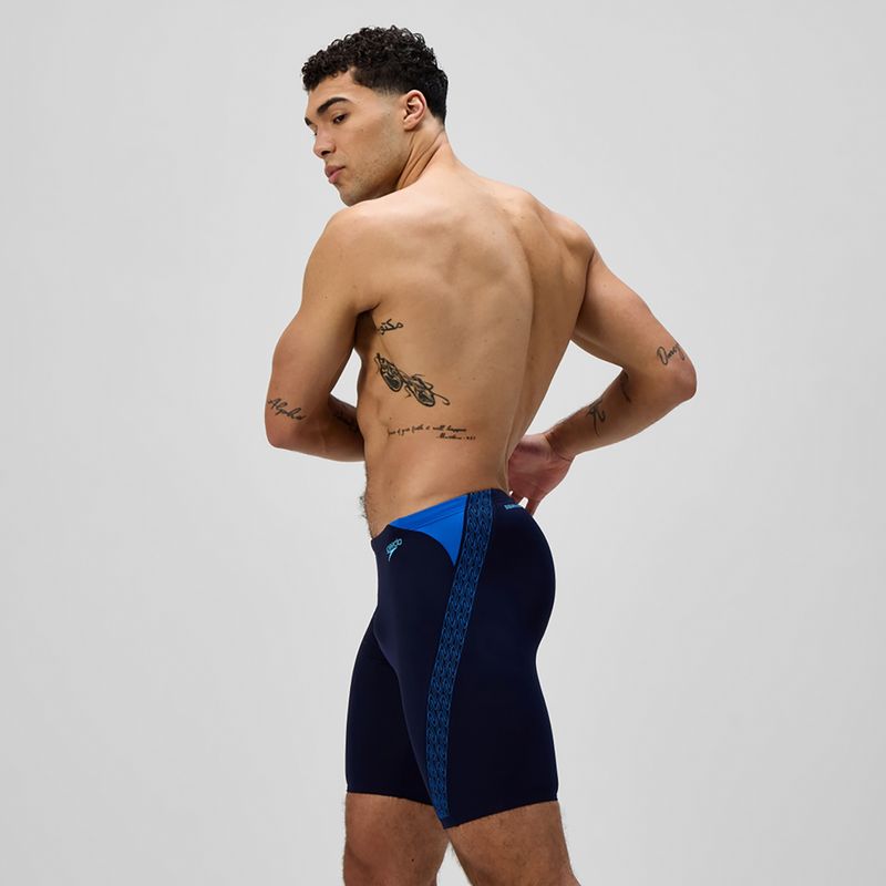 Speedo Hyper Boom Splice, costume da bagno da uomo, peacoat/blu laguna 4