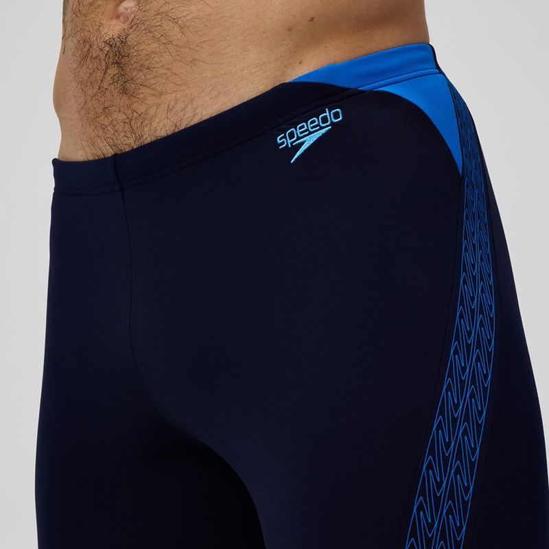 Speedo Hyper Boom Splice, costume da bagno da uomo, peacoat/blu laguna 5