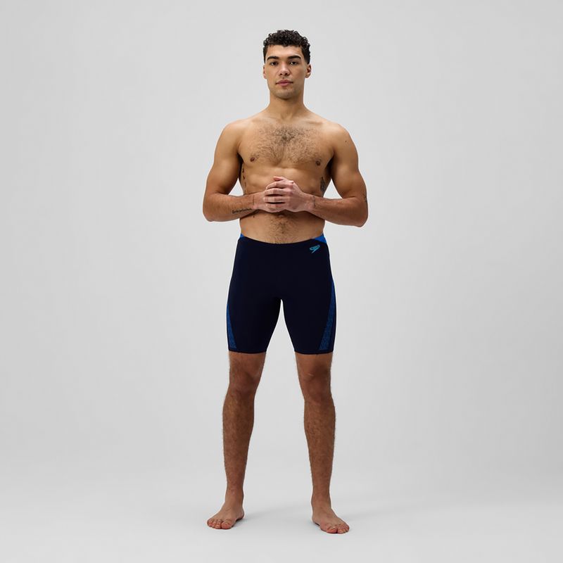 Speedo Hyper Boom Splice - nuoto per bambini grigio piombo / corallo neon 2
