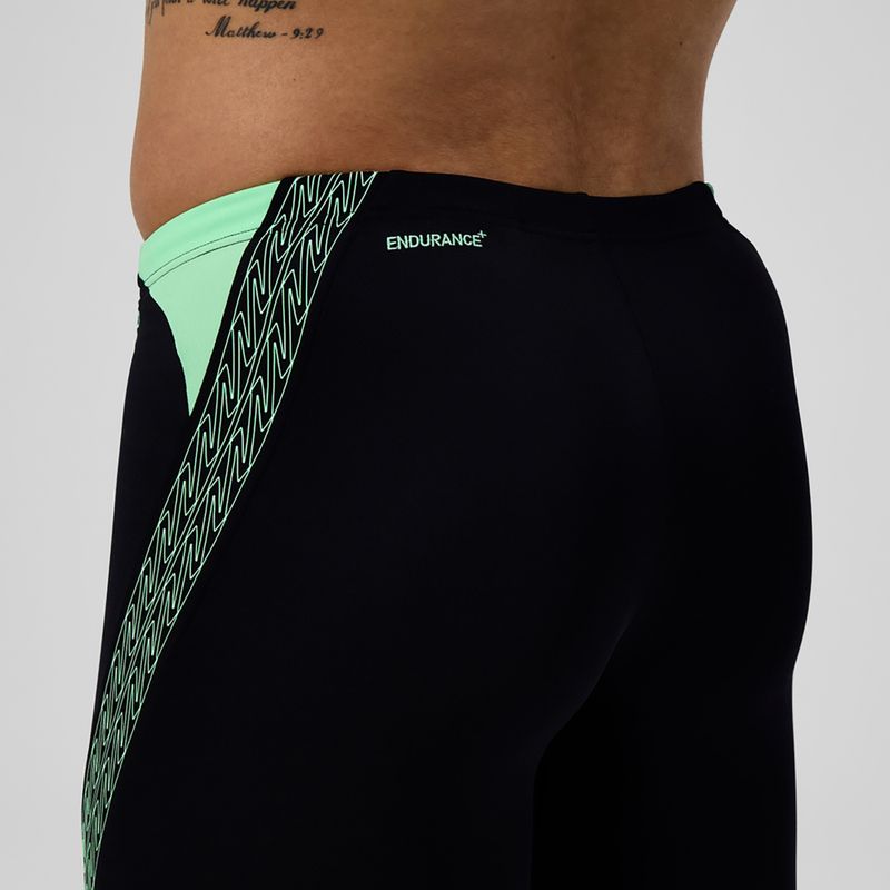 Speedo Hyper Boom Splice, costume da bagno da uomo nero/alfa verde 7