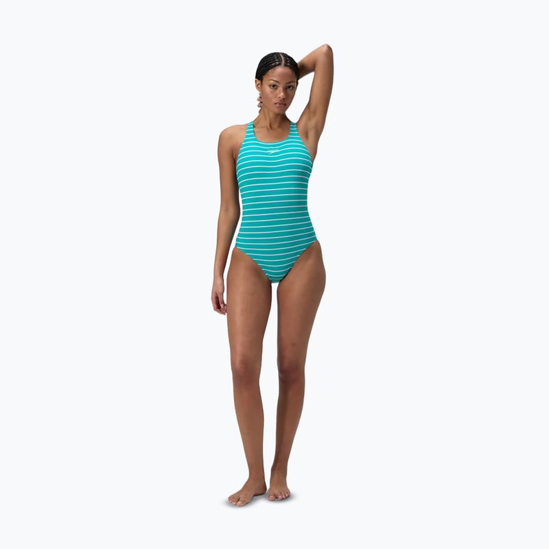 Costume da bagno intero da donna Speedo Eco Endurance+ Printed Medalist turquoise gem 2
