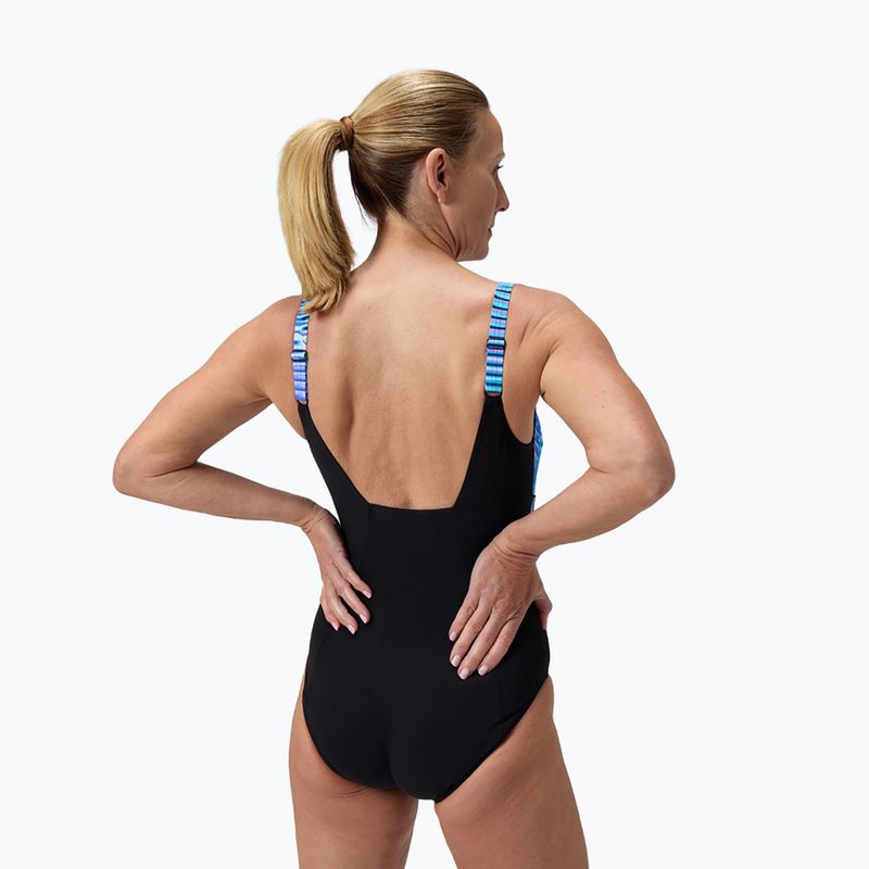 Costume intero Speedo Shaping Contour Eclipse Printed indigo glow da donna 3