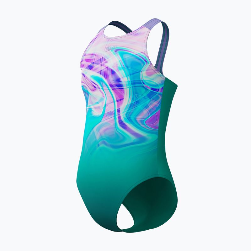 Costume intero per bambiniSpeedo Pulseback stampato gemma turchese 3