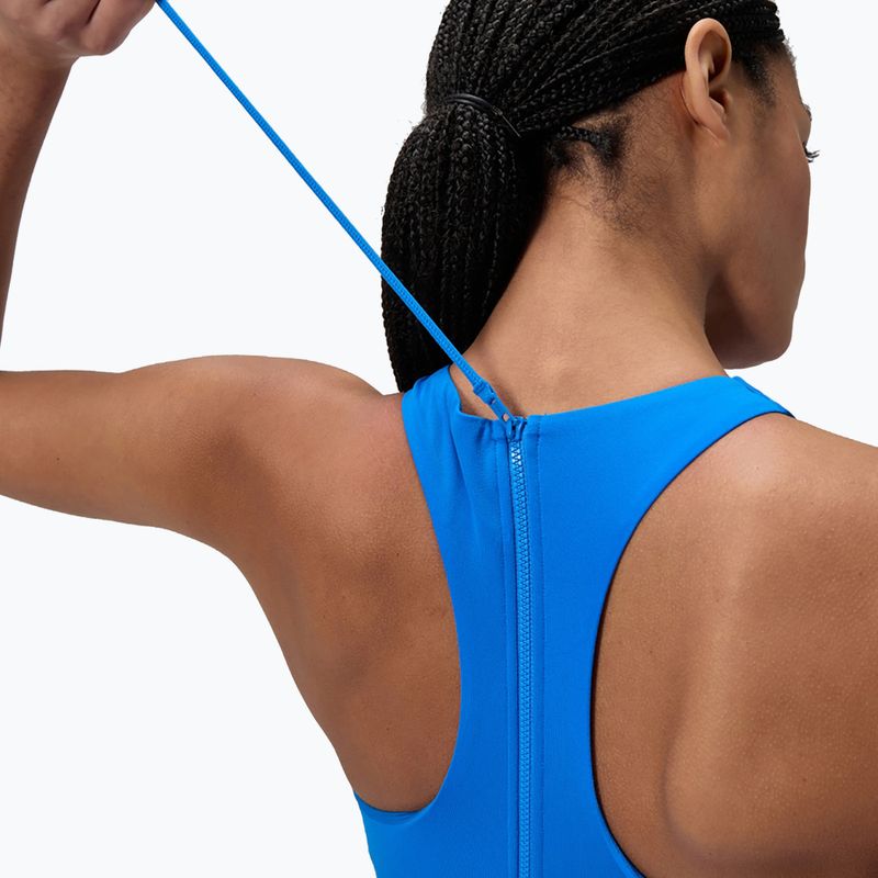 Costume intero Speedo Racer Zip da donna con reggiseno incorporato blu laguna 5