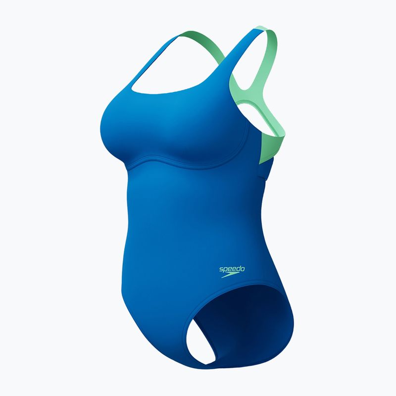 Costume intero da donna Speedo Flex Band con reggiseno da bagno blu laguna 3
