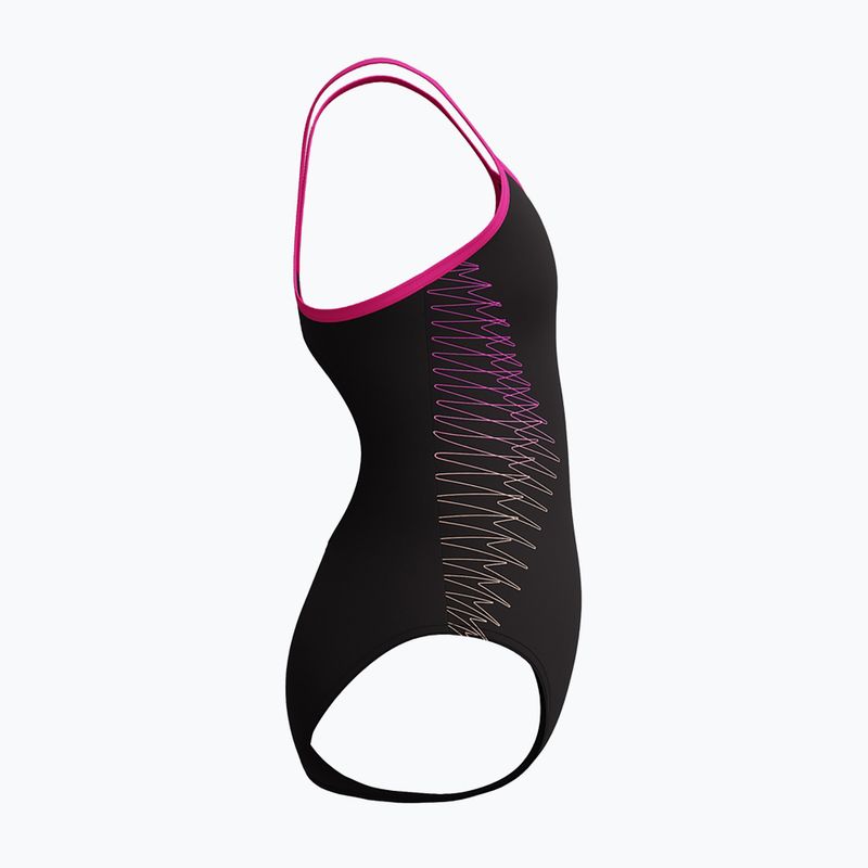 Speedo Platisol Placement Thinstrap Muscleback flare rosa costume intero per bambini 4