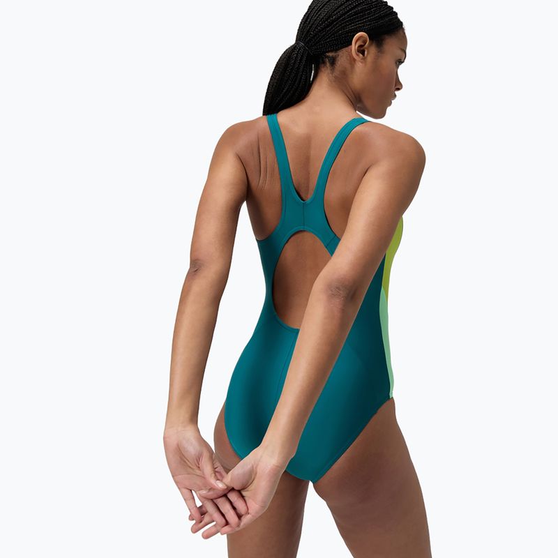 Costume intero Speedo Colourblock 2.0 deep emerald da donna 3
