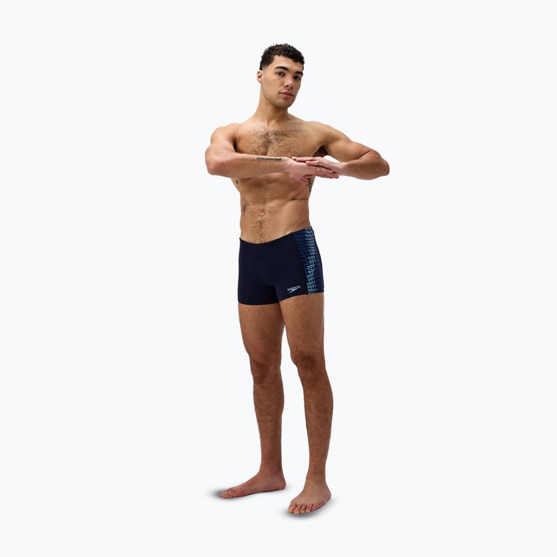 Speedo Endurance+ Tech Panel Aquashort boxer da uomo per il nuoto, blu navy/blu zuccherino 2
