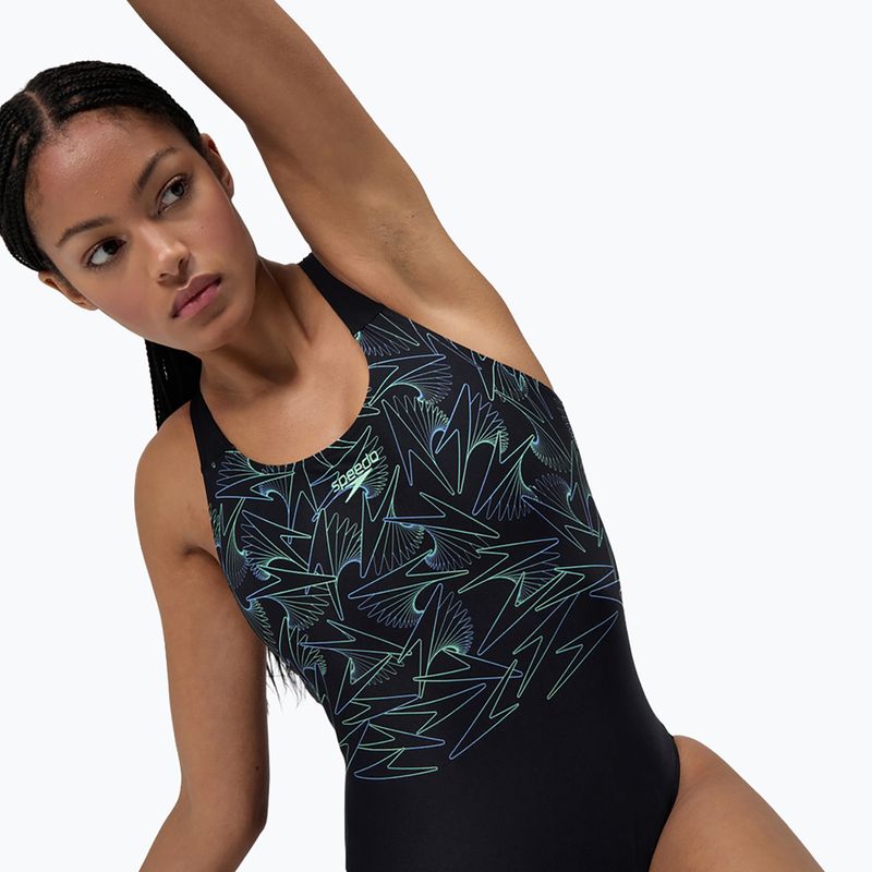 Costume intero Speedo donna HyperBoom Placement Muscleback verde erba medica 5