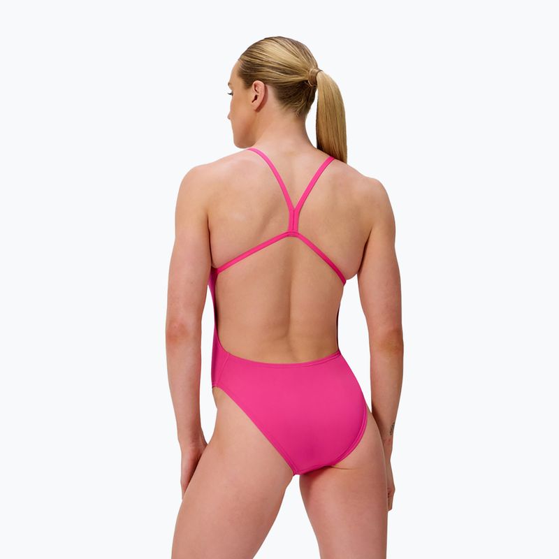 Speedo FL Solid V-Back flare rosa costume intero da donna 2