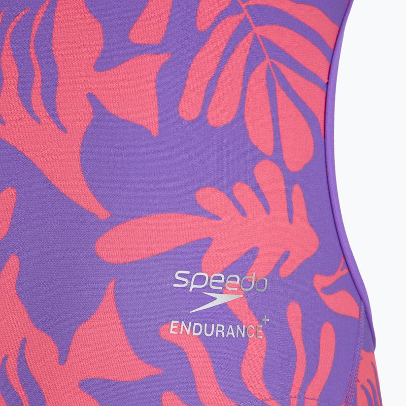 Speedo costume intero donna FL Printed Web Back coral cluster/indigo glow 3
